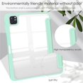 thumbnail image 6 of Allytechgroup Case for iPad Pro 12.9 inch Tablet (6th/5th/4th/3rd Generation, 2022/2021/2020/2018) Smart Case with Pencil Holder [Auto Sleep/Wake] Transparent Clear Shockproof Back Cover, Mintgreen, 6 of 8