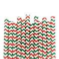 thumbnail image 2 of sunsanly 100Pcs Christmas Straws Festive Print Disposable Paper Drinking Straws for Christmas New Year Party, 2 of 8
