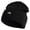 Black, variant on Tiny Rainbow Iron on Patched 12 Inch Long Knitted Beanie - Black OSFM