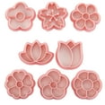 thumbnail image 2 of Ludlz 8Pcs/Set 3D Flower Shape Cookie Cutters Plastic Biscuit Mold Cookie Stamp DIY Fondant Cake Mould Baking Pastry Bakeware Kitchen Supplies, 2 of 7