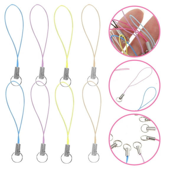 100Pcs Phone Charm Cords with Split Cell Phone Strap Accessories for Making and Crafting