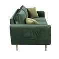 thumbnail image 4 of 3 Seat Sofa Velvet Plush Couch Upholstery Fabric Futon Sofa Bed, Multiple Colors, 4 of 7
