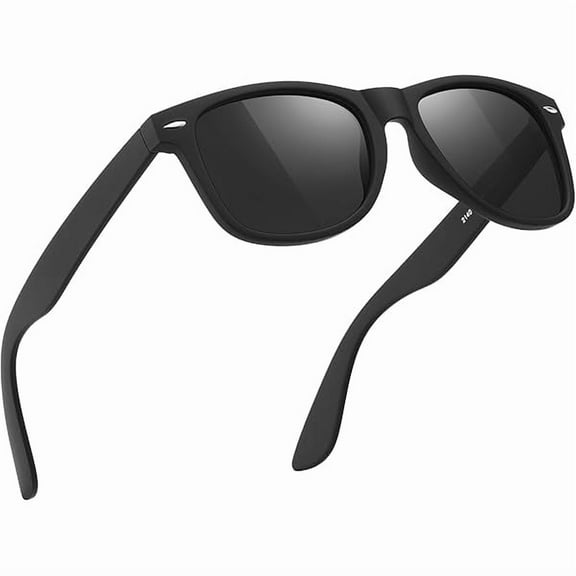 liuliuliu Sunglasses Men Polarized Sunglasses for Mens and Womens,Black Retro Sun Glasses Driving Fishing UV Protection