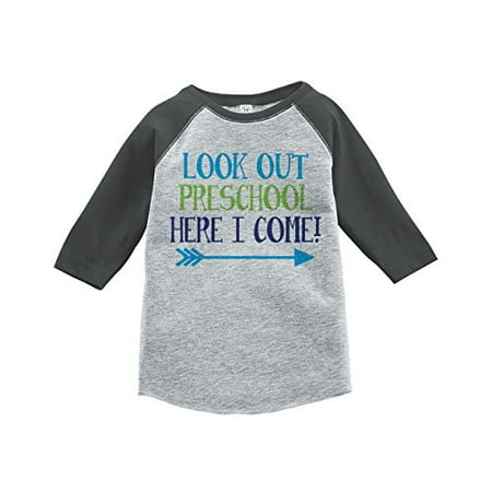 

Custom Party Shop Kids Look Out Preschool Grey Baseball Tee