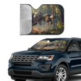 thumbnail image 2 of Yiaed Jungle Dinosaur Print Car Windshield Sunshade Front Auto Car Front Window Sun Shade Foldable Sun Visor Shield Cover Auto Accessories for Sedan SUV Truck-Medium, 2 of 5