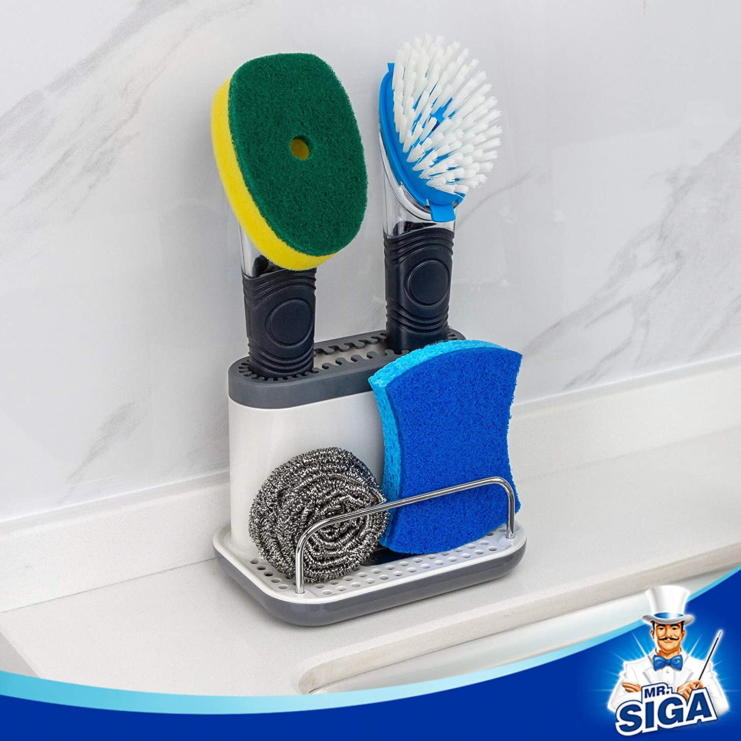 Mr. Clean Brush Holder Set