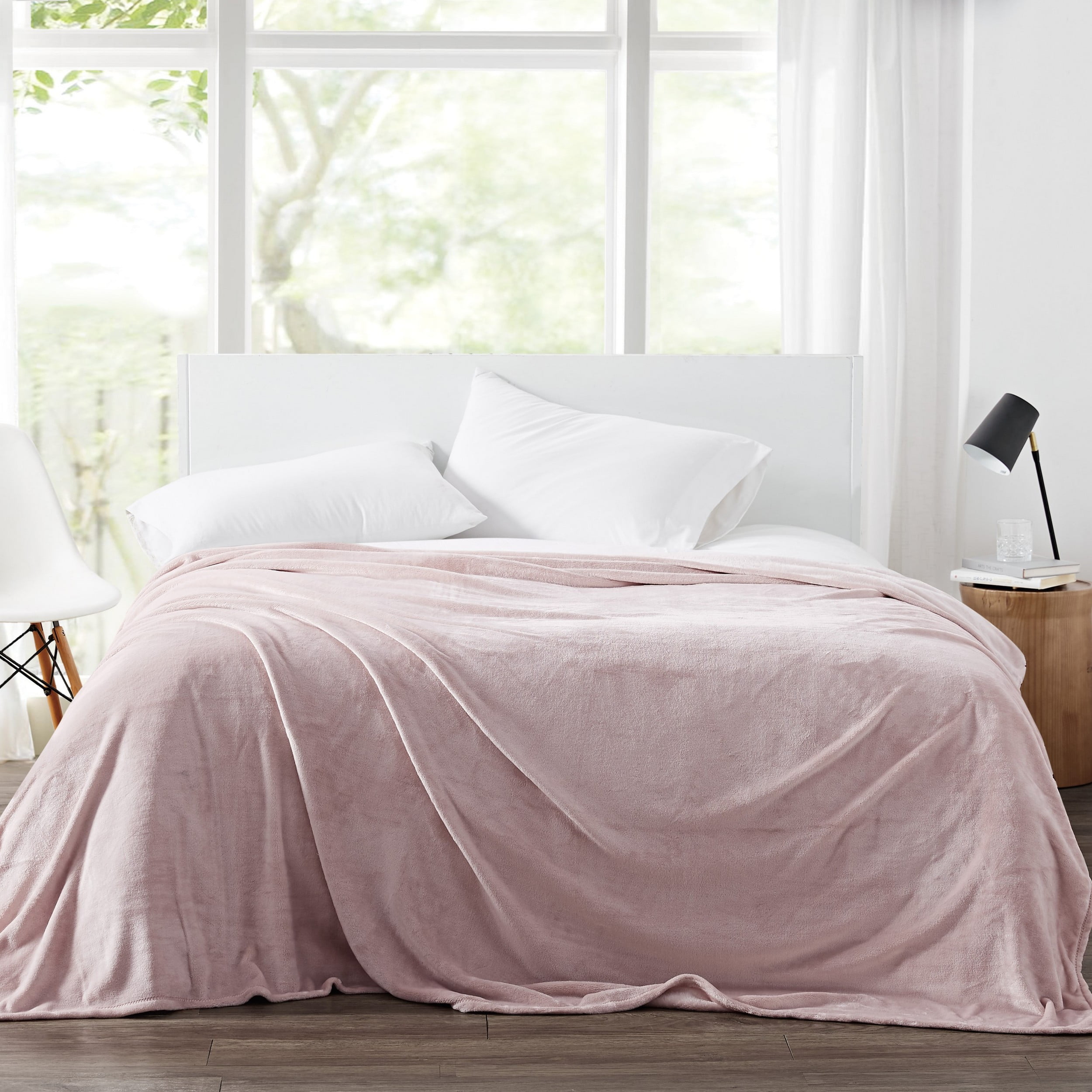 Cannon Solid Plush Blush Twin Xl, Twin Xl Blankets For Bed