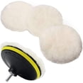 thumbnail image 1 of Juego de almohadillas pulidoras de lana IPELY, 6 unidades, 15 cm, con adaptador de taladro, 1 of 7