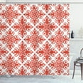 thumbnail image 1 of Ambesonne Valentine's Day Shower Curtain, Western Scroll Art, 69"Wx75"L, White Red, 1 of 3