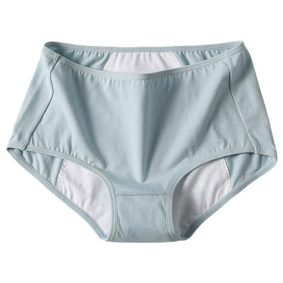 Fiaer,Oversized Period Panties for Women,Womens Leak-Proof Breath Hipsters Underwear,Women's Comfort Lightweight Washable Trendy Briefs Light Blue M