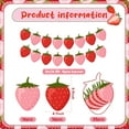thumbnail image 2 of LIOUCBD 4 Pcs Berry First Birthday Decor Strawberry Baby Shower Decorations Hanging Banner Berry Garland for Strawberry Themed Party Favors Supplies(Red, Pink), 2 of 6