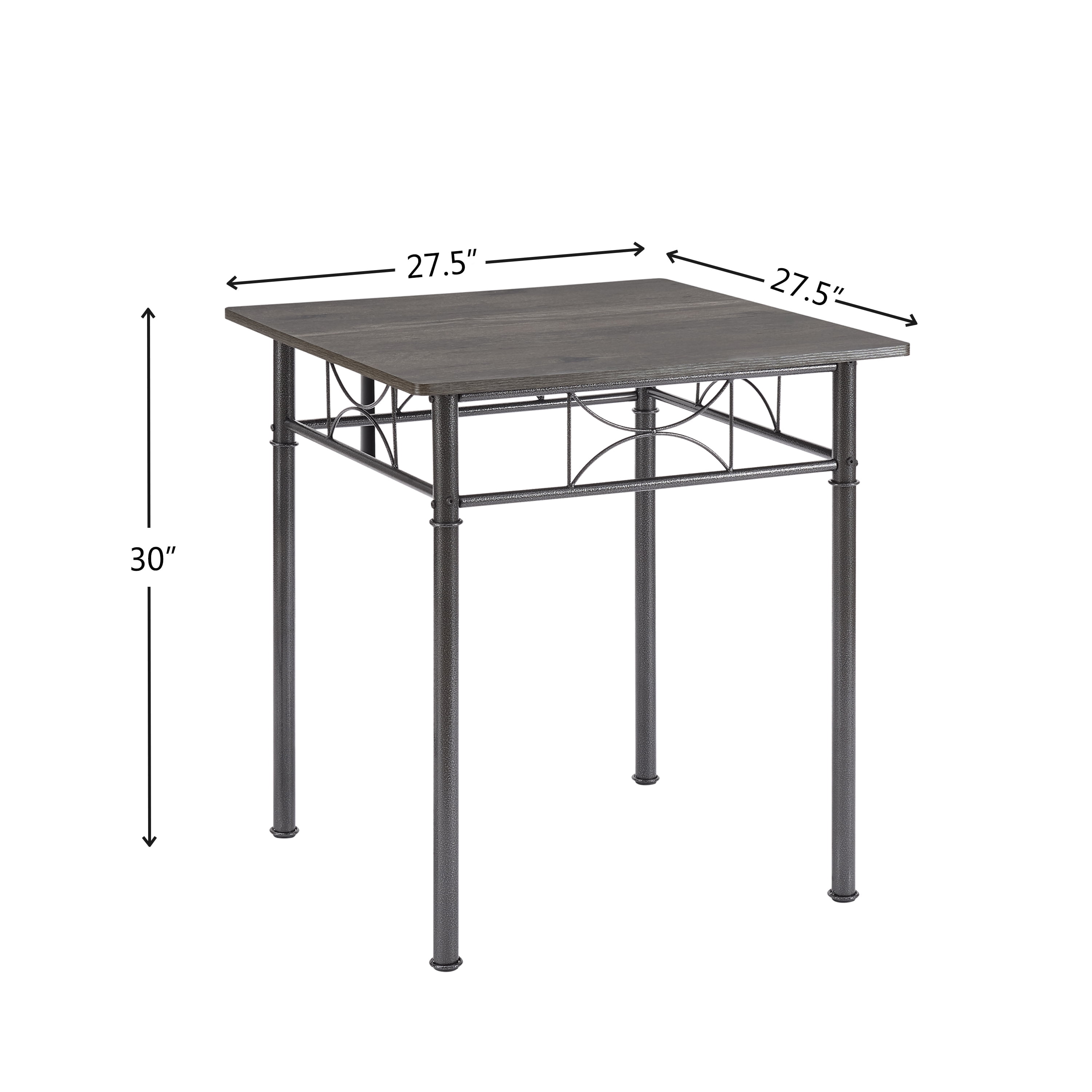 Aukfa 3-Piece Dining Table Set,Modern Kitchen Table with 2 Upholstered Chairs for Apartment,Gray