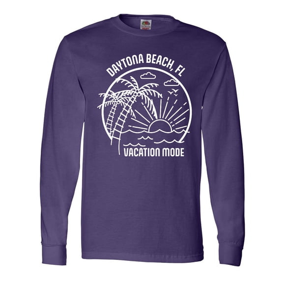 Inktastic Summer Vacation Mode Daytona Beach Florida Long Sleeve T-Shirt