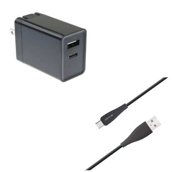 30W Quick Home Charger w Type-C 10ft USB Cable G4M for LG V35 ThinQ, Q7 Plus, G Pad X II 10.1, V50 ThinQ 5G, Stylo 4 Plus, Google Nexus 5X, G8 ThinQ, G7 ThinQ, 5 - Microsoft Surface Go (10")