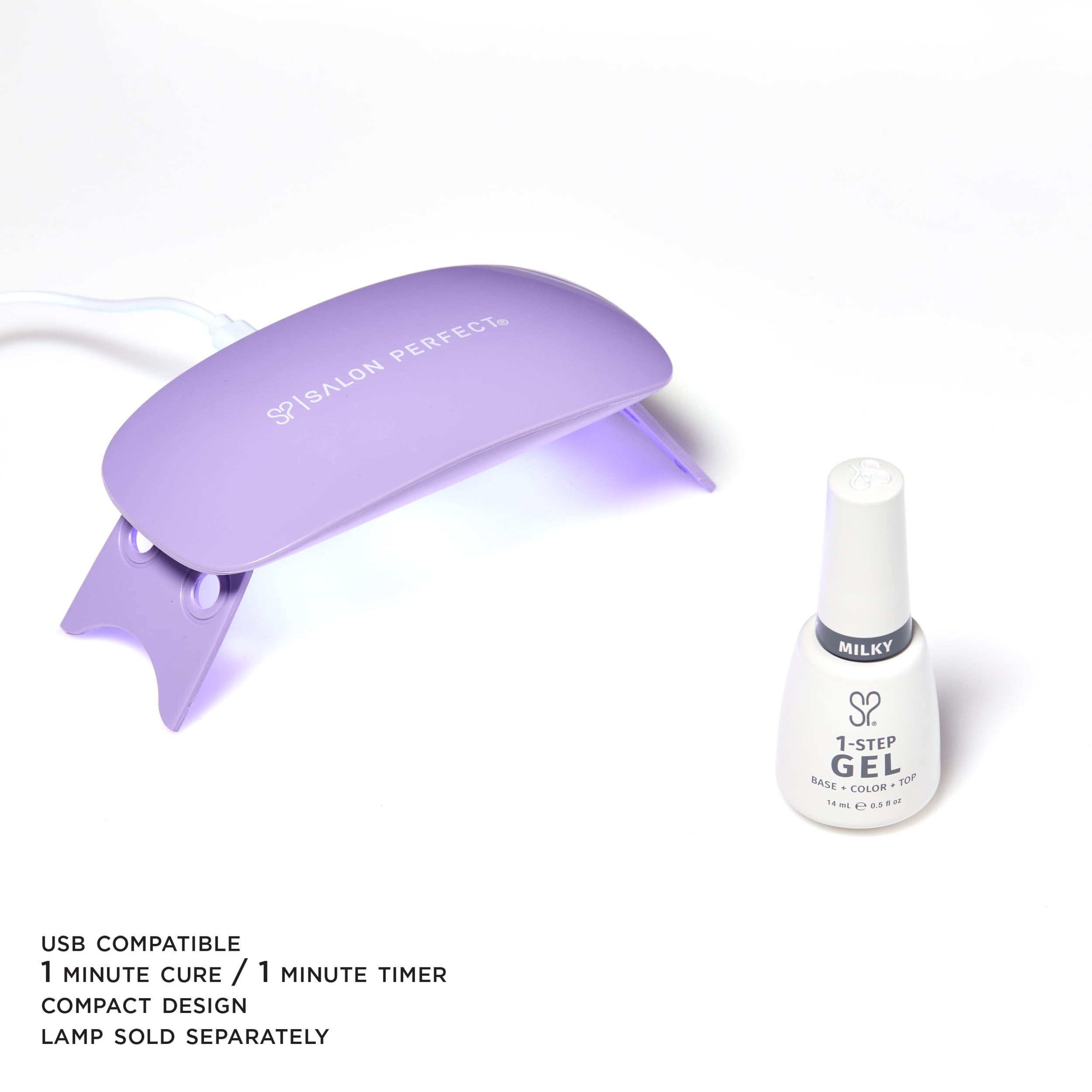 Salon Perfect Milky One Step Gel, White Nail Polish, 0.5 fl oz