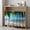 Light Blue Dark Green Lake Blue, variant on Vintage Forest Deer Sink Skirt 11"Wx13"L,Dustproof Under Sink Curtain with Self Adhesive Tape,Rustic Country Wildlife Woodland Cabinet Curtain Cover for Bathroom Vanity,Kitchen Cabinet Storage Shelf