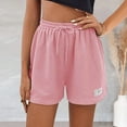 thumbnail image 2 of Sngxgn High Waist Yoga Shorts for Women's Tummy Control Fitness Workout Running Shorts with Deep Pockets(Pink,L), 2 of 4