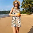 thumbnail image 3 of Xecao Robes d'Été à Motifs Floraux pour Femmes Robes Décontractées de Plage Sans Manches Robe Évasée avec Poches, 3 of 7