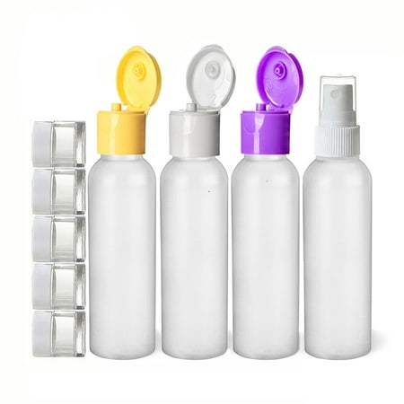 2 Piece Jar - Moyo Natural Labs 9 Piece 2 Oz Premium HDPE travel bottle set and Travel Jars with Fine Mist Spray Bottle BPA Free Travel size bottle TSA Approved 2 oz travel Bottle Pack of 9 travel accessories