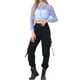 thumbnail image 2 of Chaqueta Bomber Crop INSPIRE CHIC para mujer, chaquetas ligeras de manga larga de malla transparente XL azul claro, 2 of 6