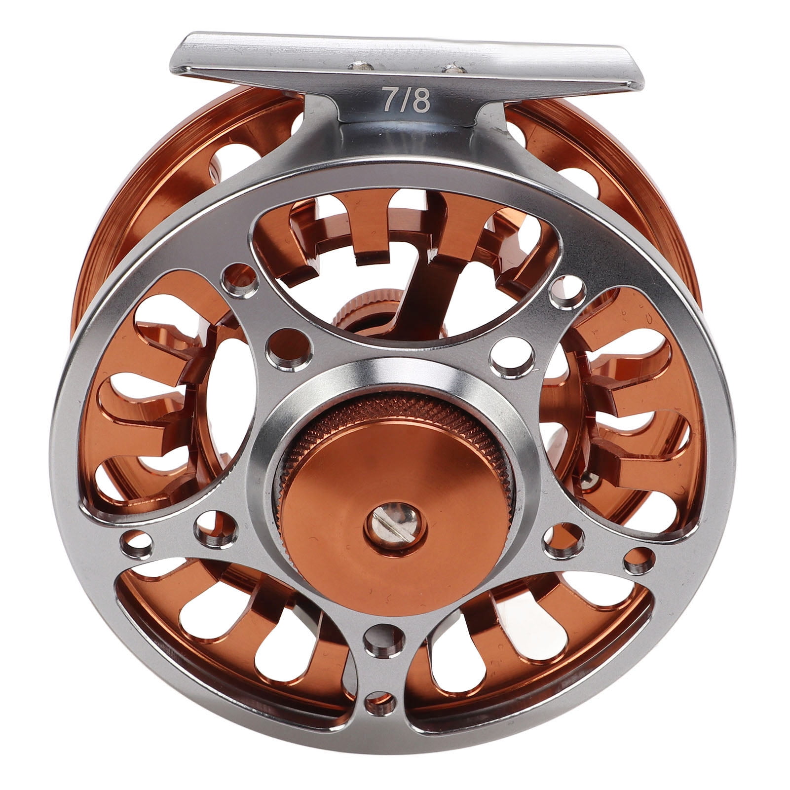 NFTIGB Fly Fishing Reel 7/8 Machining CNC Front Wheel 3 Bearings Oxidation Treatment Outdoor Fishing Accessories Metal Spool Lightweight Smooth Drag System for Freshwater Saltwater (4.33 in / 11 cm)