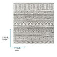 thumbnail image 5 of Livabliss Outdoor Rugs, 9ft Round Eagean Global Black Square Area Rug for Patio, Porch, Deck, Backyard, Waterproof Indoor Outdoor Carpet (7'10" x 7'10"), 5 of 8