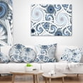 thumbnail image 4 of Designart White Spiral with Blue Fractal Art - Abstract Throw Pillow - 16x16, 4 of 5