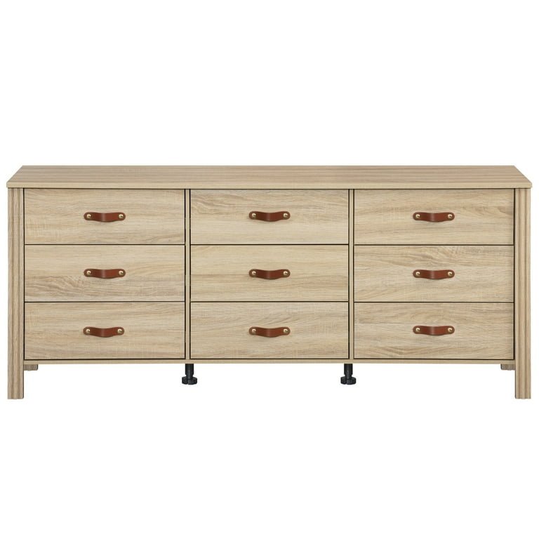 WAMPAT 9 Drawers Dresser for Nursery, Farmhouse Storage Organizer