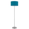 thumbnail image 3 of 150W 3 wayt Cromwell metal floor lamp with aqua blue linen shade, 3 of 5