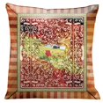 thumbnail image 1 of Lama Kasso 95S Oreiller de Cuisine Italienne avec Papier Peint de Jardin en Rayures Rouges et Oranges 18 Po Oreiller en Daim Carré, 1 of 1