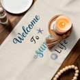 thumbnail image 3 of Summer Truck Lemon Table Runner 72 Inches, Nautical Coastal Linen Texture Bed Runner Dresser Scarves Tabletop for Indoor Outdoor Parties/Ceremony/Banquet, 14" x 72", 3 of 9