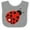 Heather and White, variant on Inktastic Ladybug with a White Heart Girls Baby Bib