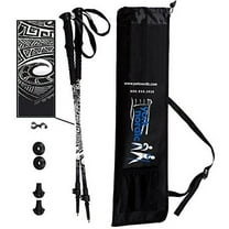 York Nordic Black Maori Tattoo Design Hiking/Walking / Trekking Poles - 2 pack w/flip locks, detachable feet and travel bag - Nordic Grips
