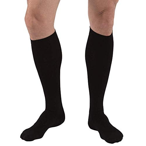 JOBST Men's Dress Knee High 8-15 Closed Toe Socks, Black, Large ...