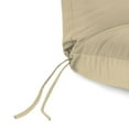 thumbnail image 6 of Jordan Manufacturing Sunbrella 74" x 22" Canvas Antique Beige Solid Rectangular Outdoor Chaise Lounge Cushion with Ties and Hanger Loop, 6 of 11