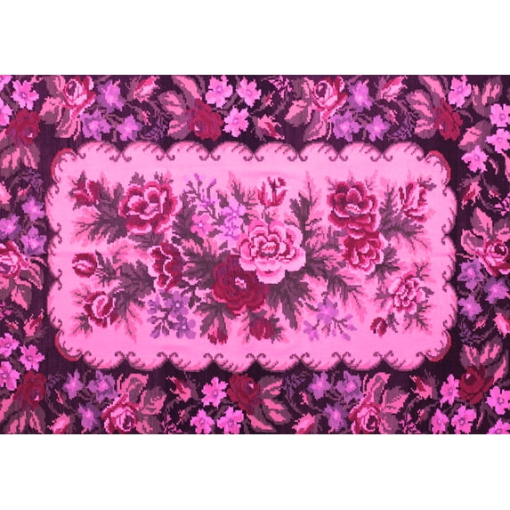 Ahgly Company Indoor Rectangle Persian Pink Traditional Area Rugs, 2' x 5'