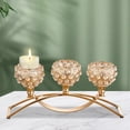 thumbnail image 4 of Candelabro de cristal de estilo europeo de 3 brazos para bodas y Navidad. Oro, 4 of 7