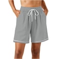 thumbnail image 6 of ByworldtasicNo Boundaries Women's Athletic Shorts Drawstring Elastic Waist Summer Beach Shorts with Pockets, 6 of 6