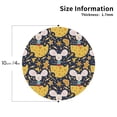 thumbnail image 2 of Gaeub Mouse Cheese Print 4 Pcs Leather Coasters for Drinks ,Drink Coasters Sets,Drink Table Cup Coasters for Living Room Kitchen Coffee Decor-Round Shape, 2 of 6
