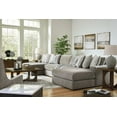 thumbnail image 3 of Avaliyah Ash Gray Chenille 3pc RAF Chaise Sectional, 3 of 11