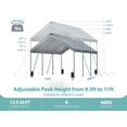 thumbnail image 2 of CHEERFUN 12x20 Heavy Duty Carport Canopy - Portable Car Tent Garage with Adjustable Roof Height, Metal Frame for Car, SUV, Boat & Party Storage, 2 of 7