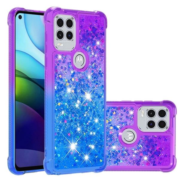 Funda para Motorola MOTO G Stylus 2021 5G Transparente con Brillos Carcasa Protectora Antigolpes con Glitter Brillante