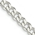 thumbnail image 1 of Sterling Silver Rhodium-Plated 7mm Curb Chain (18 X 7) Made In Italy qcb180r-18, 1 of 5