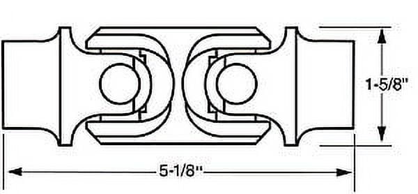 Borgeson 133449 Stainless Steel Double D Double U-Joint