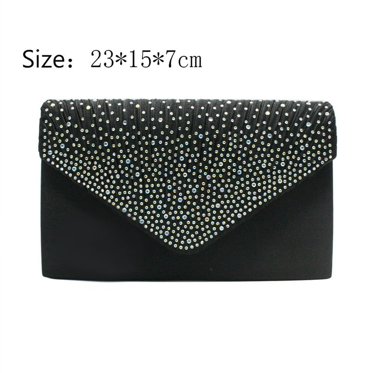 Ladies Crossbody Bag Evening Satin Hand Bag Party Wedding Evening Purse Bag Navy blue Walmart