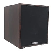 Rockville Rock Shaker 8" Dark Wood Powered Home Theater Subwoofer, 400W Peak/200W RMS, Class D, 20Hz-200Hz