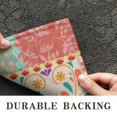 thumbnail image 6 of Botanical Floral Patchwork Non-Slip Entryway Door Mat,Boho Indoor Decor Durable Low Plush Door Mat,Washable Welcome Rug for Patio Hallway Home Decor 20x32 Inches, 6 of 7