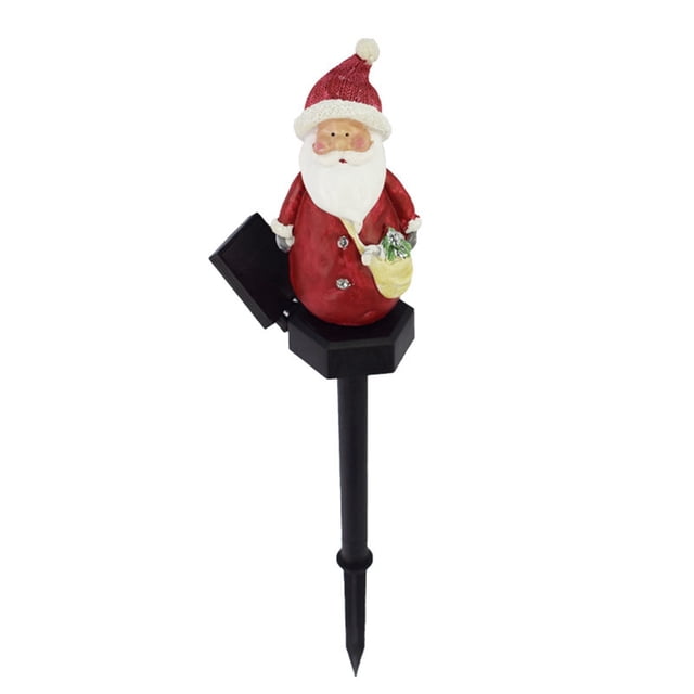 Christmas Atmosphere Decoration Solar Light Resin Snowman Outdoor Garden Modern Courtyard Insert Light