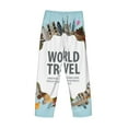 thumbnail image 5 of Junzan Men'S Pajama Pants World Travel Sleepwear Pants Pj Bottoms Drawstring And Pockets, 5 of 9