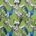 thumbnail image 1 of oneOone Silk Tabby Light Green Fabric Rooster Cock Sewing Craft Projects Fabric Prints By Yard 42 Inch Wide-ZY, 1 of 6